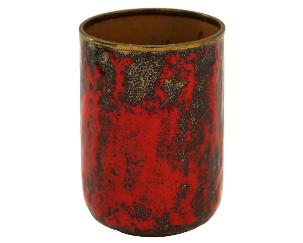 Glazed German Graflich Ortenburg Manner Fat Lava Glaze Cup For Sale