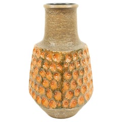 German Green and Orange Ceramic Vase