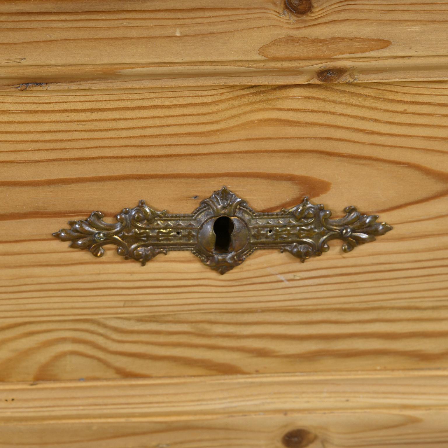 German Grunderzeit Glass Cupboard/ Bookcase in Pine, circa 1880 9