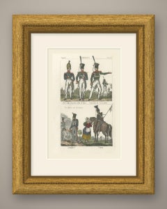 German Guard, Line and Chasseur Officers with an Artilleryman and Uhlan, 1842