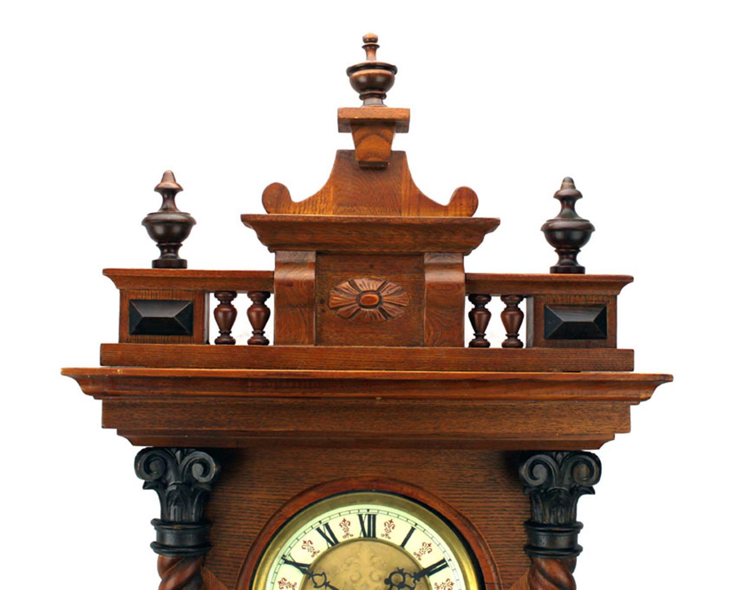 Gustav Becker 3 Gewicht Grand Sonnerie Strike Vienna Regulator Wanduhr (Deutsch) im Angebot
