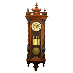 German Gustav Becker 3 Weight Grand Sonnerie Strike Vienna Regulator Wall Clock