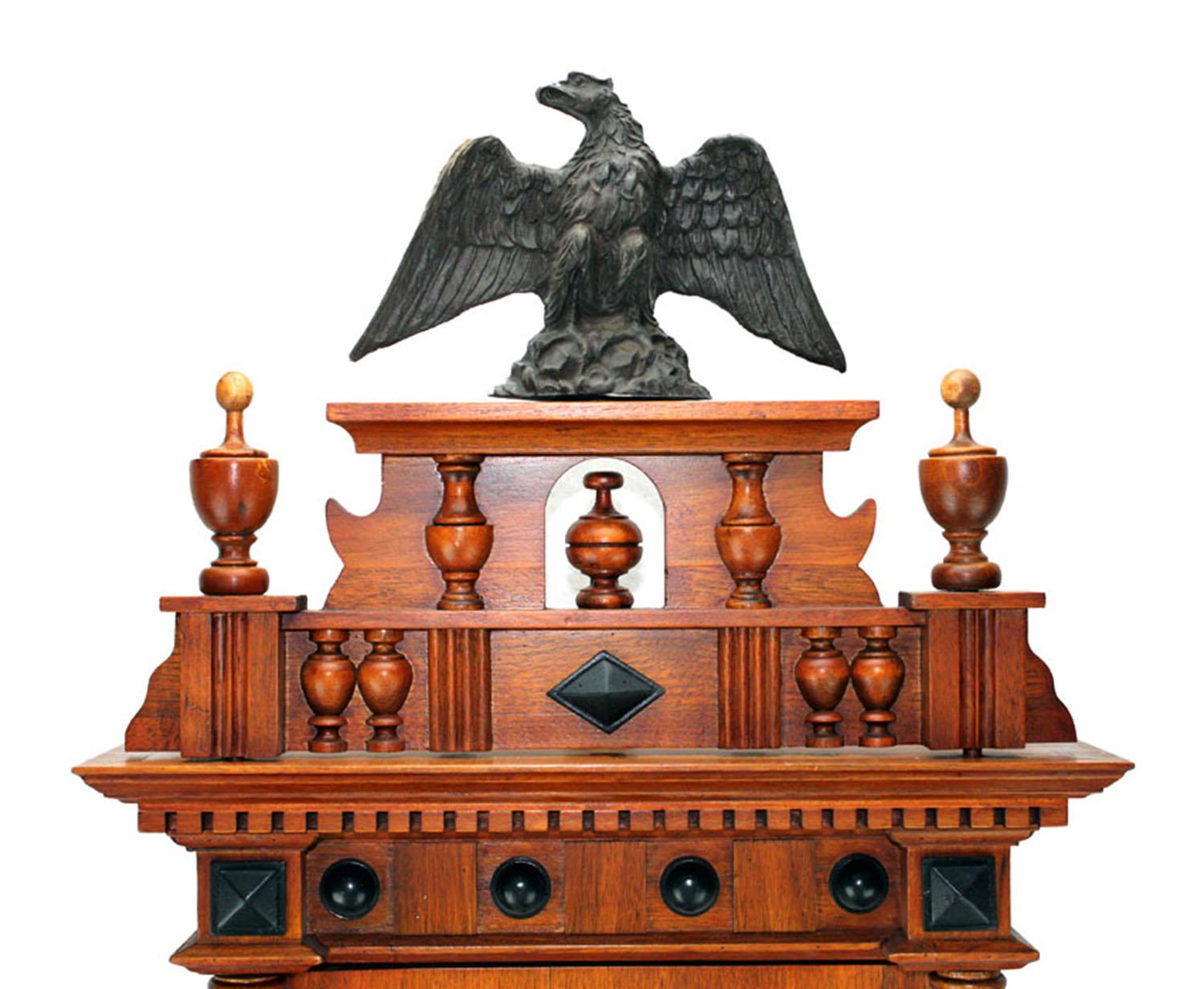 Allemand Horloge murale régulatrice allemande Gustav Becker 3 poids Grand Sonnerie Vienna en vente