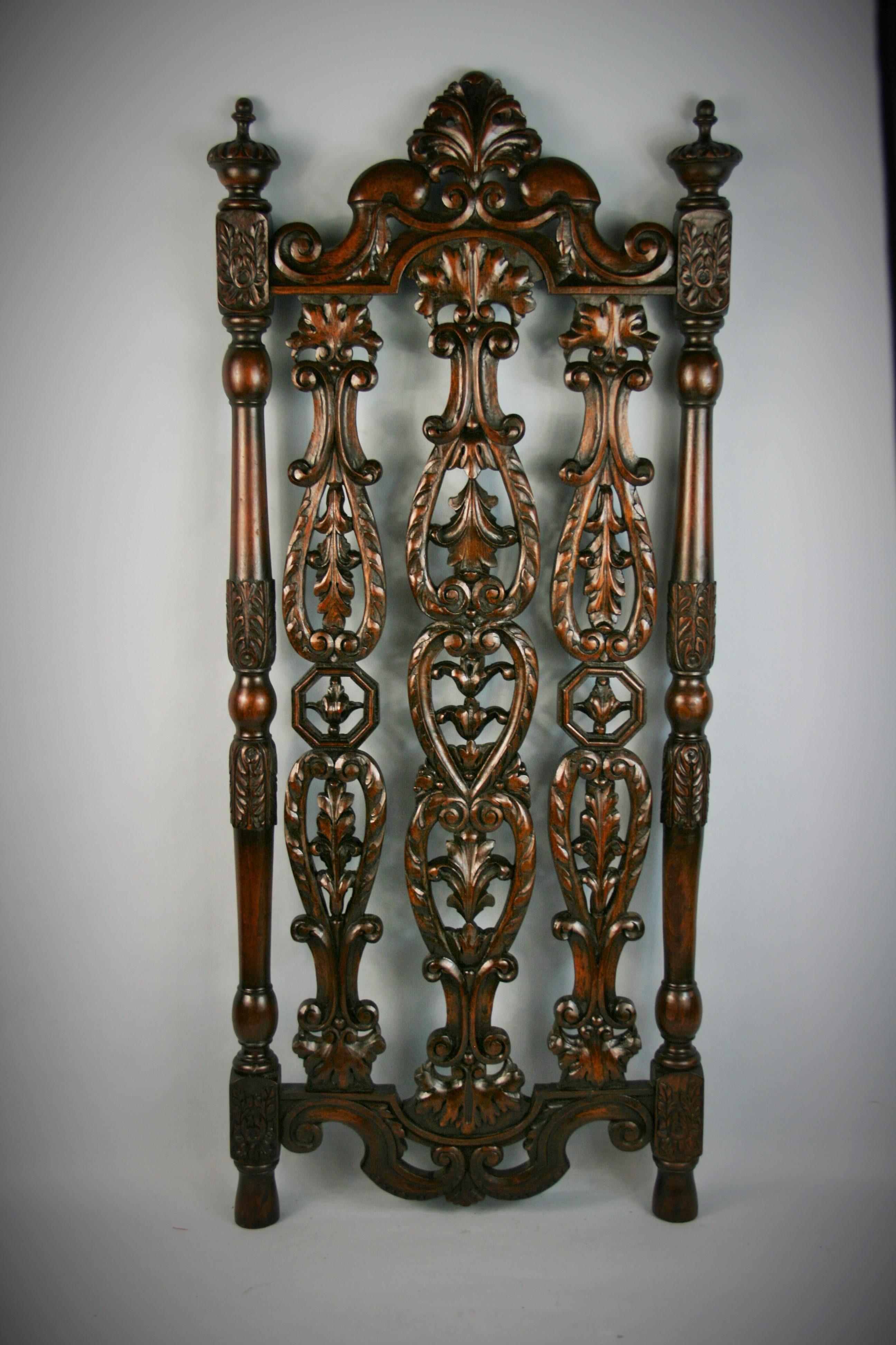 3-754 German hand carved wood architectural element.