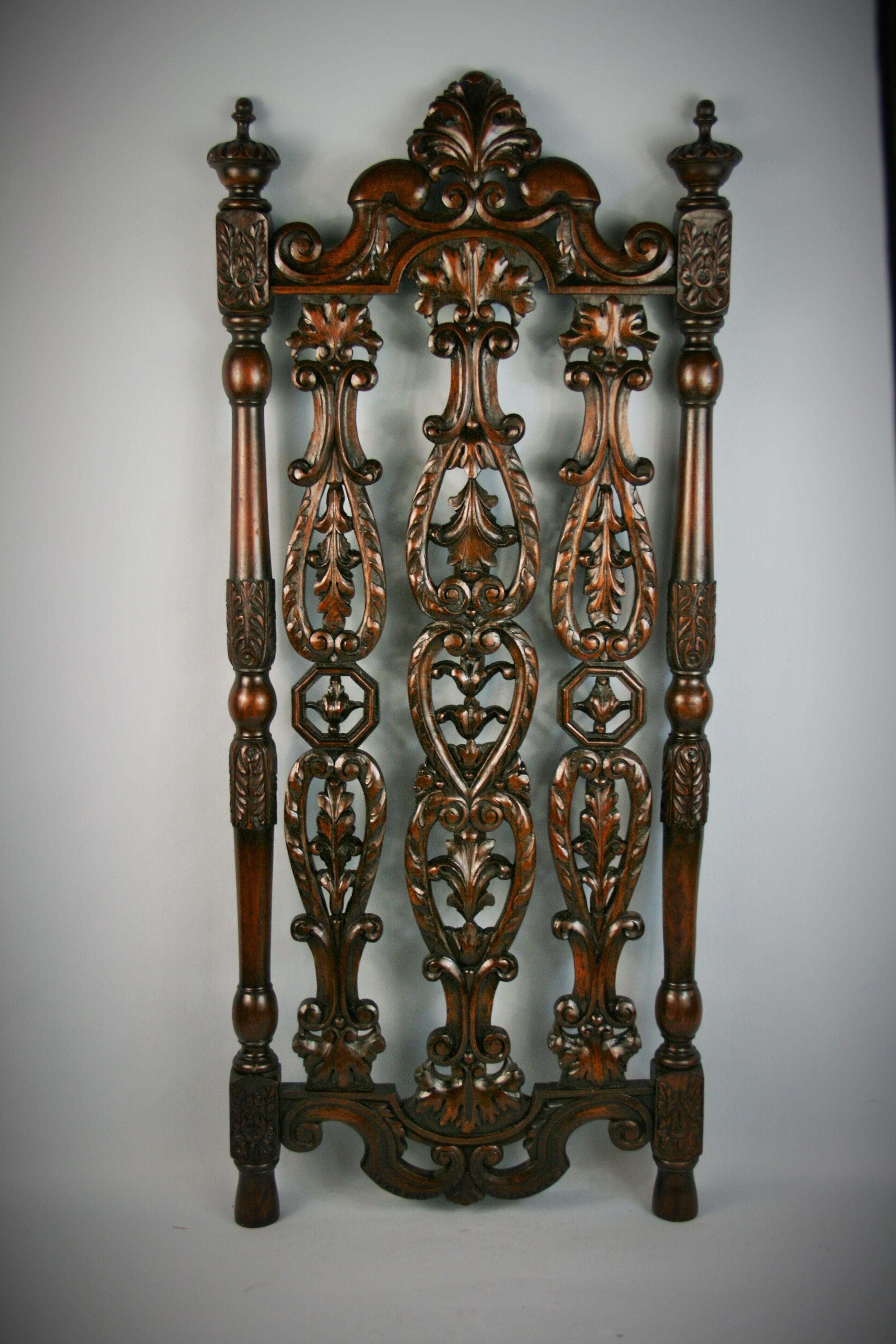 3-754 French hand carved wood architectural element.