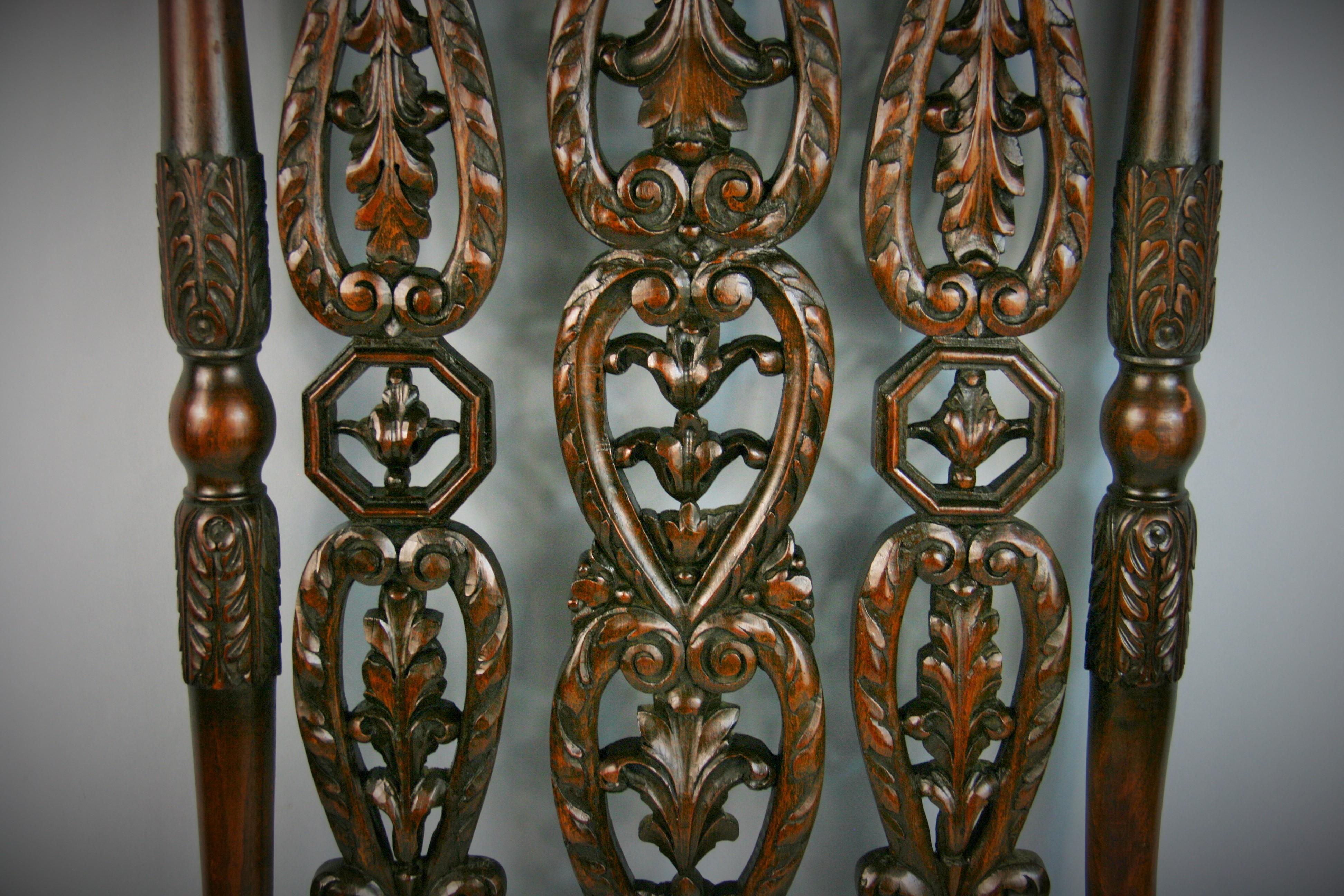 Hardwood German Hand Carved Wood Architectural Element, Circa 1910 For Sale