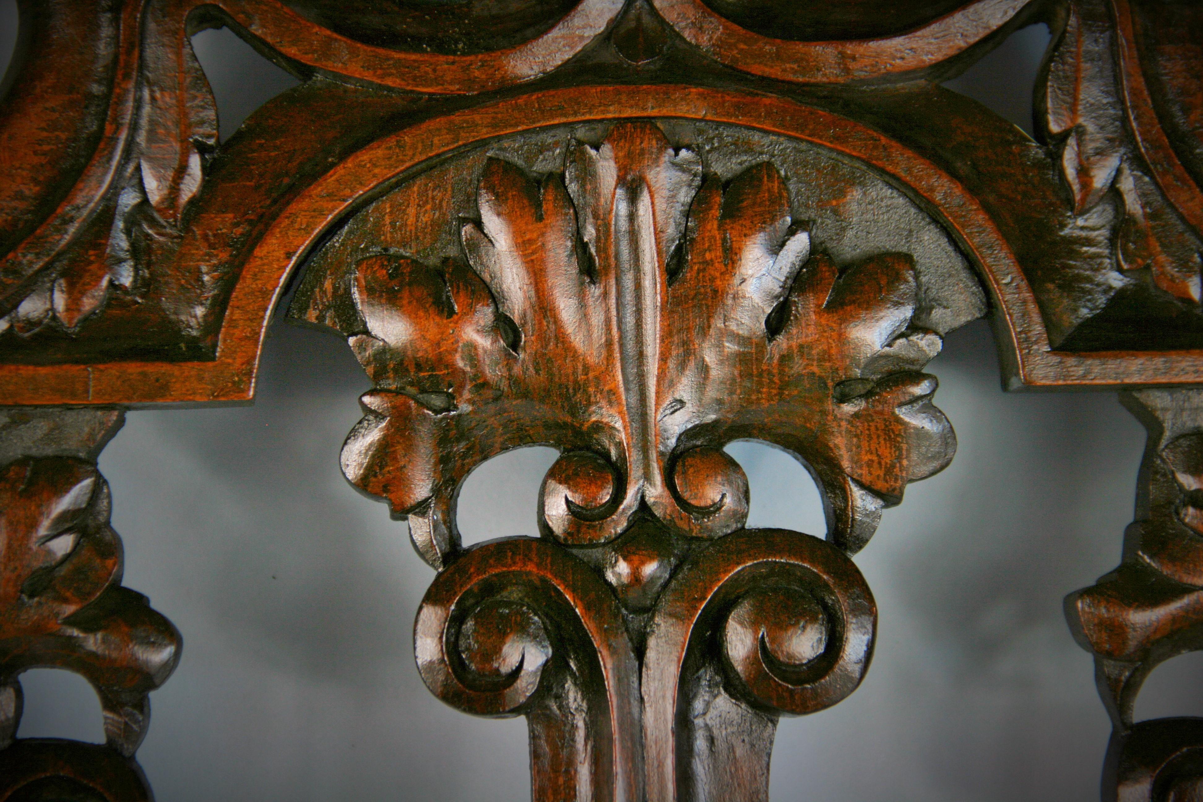 German Hand Carved Wood Architectural Element, Circa 1910 For Sale 4