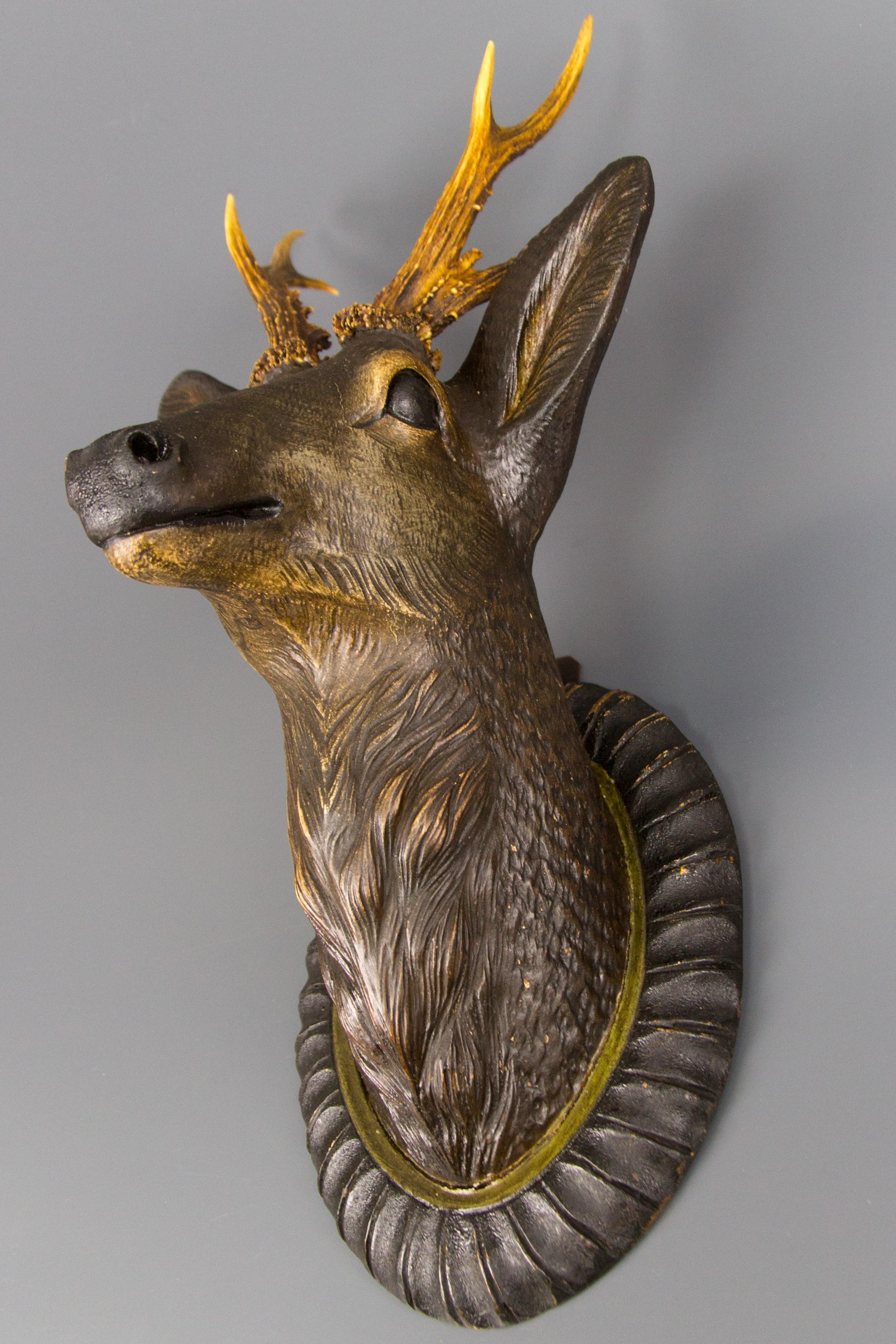 deer head carving