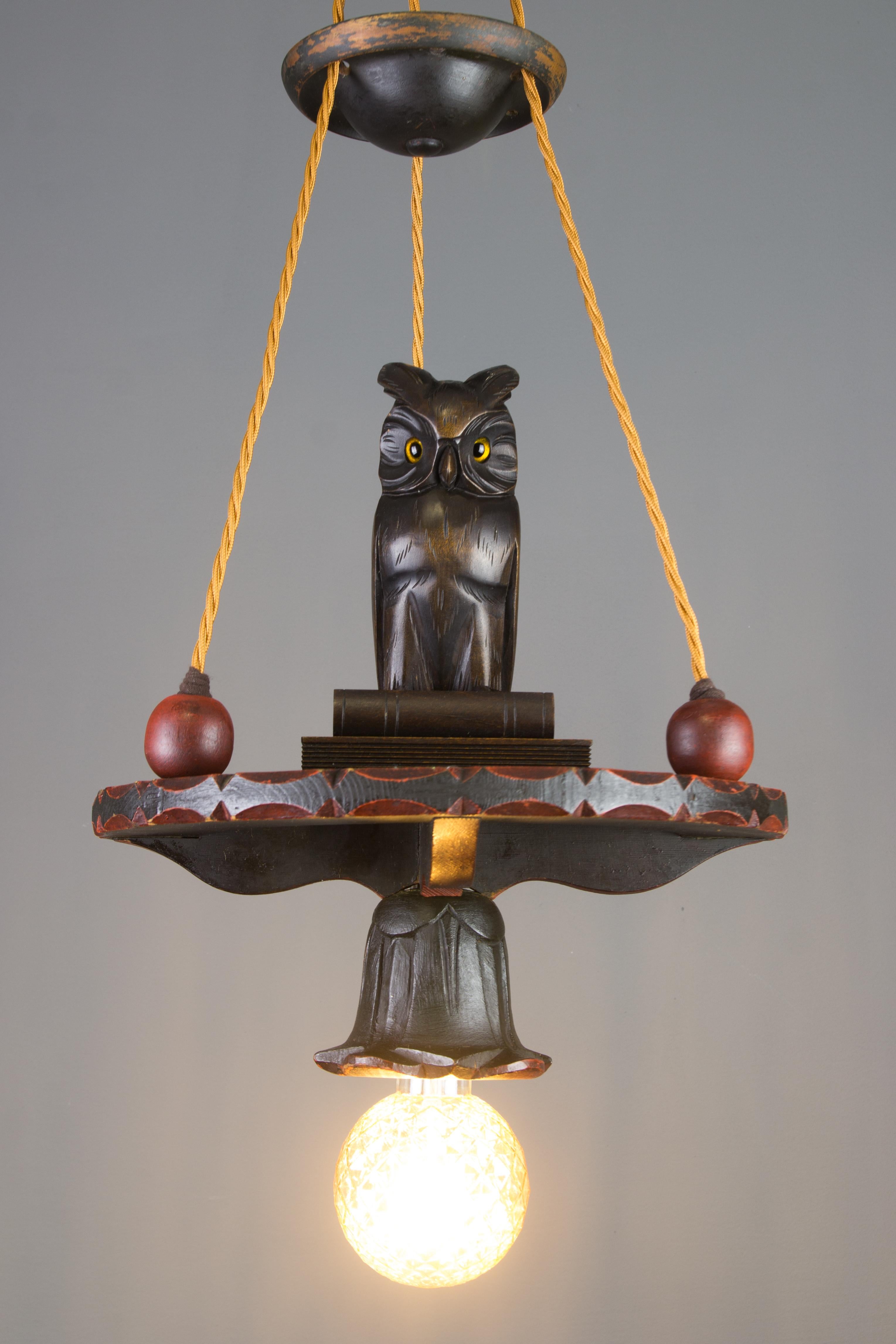 owl pendant light