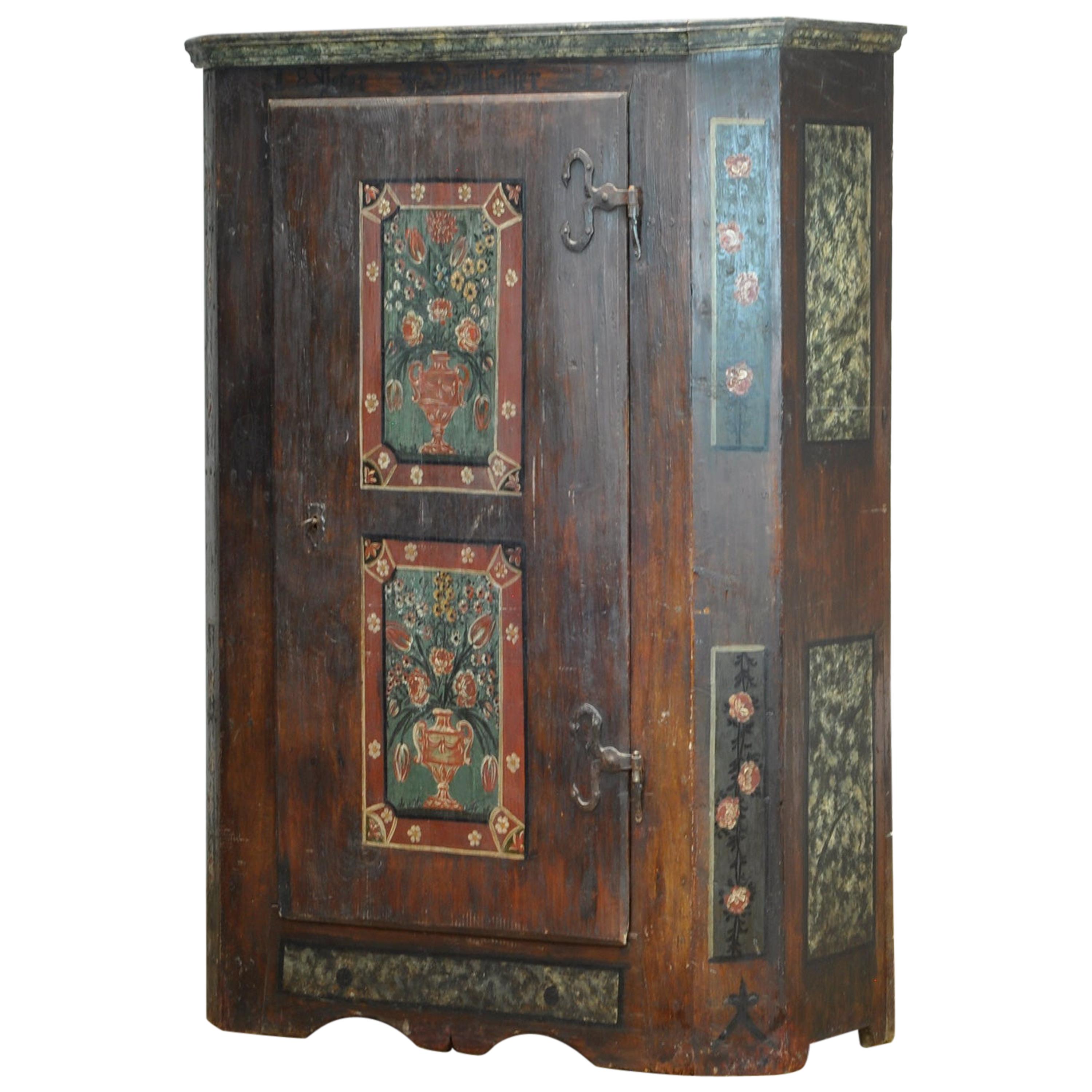 German Hand Painted Cabinet from 1812