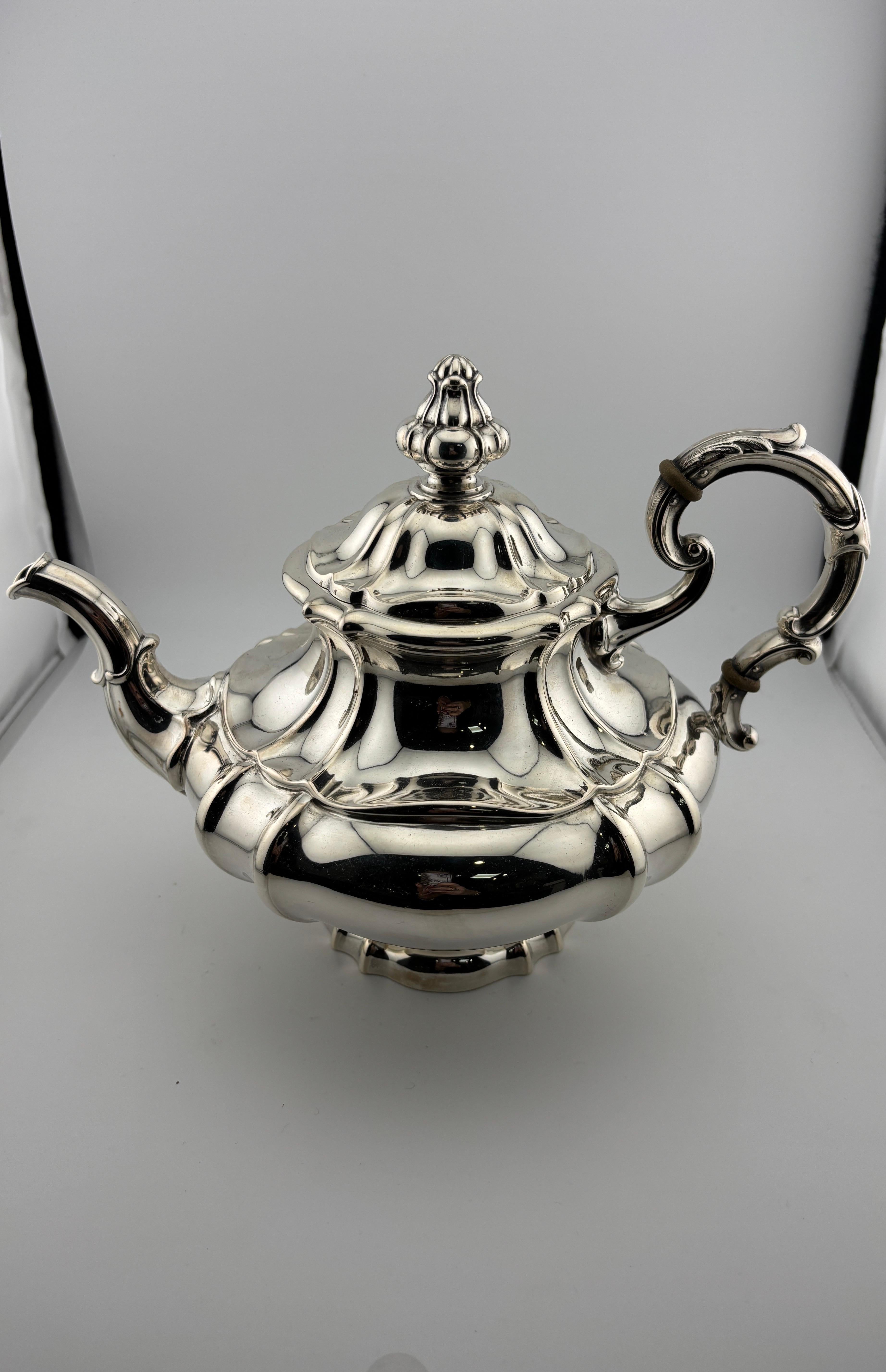 German Heisler 800 Silver, Pre World War II Era 5 Piece Coffee Tea Service Set For Sale 1