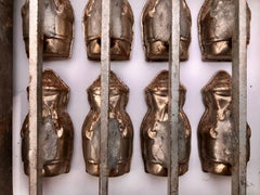 German Herman Walter Metal Chocolate Mold to Make 20 Little Figures