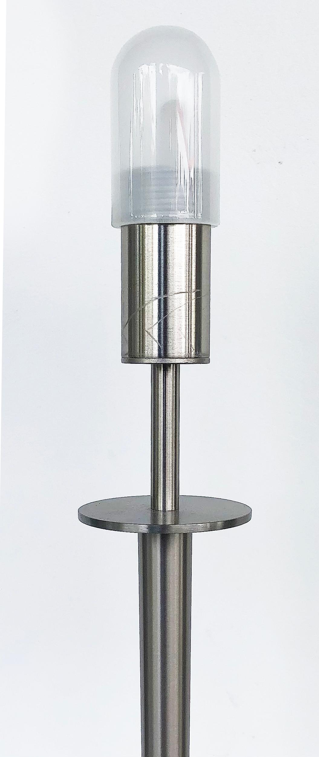 Contemporary German Holtkoetter Leuchten Nickel / Glass Desk Lamp, Per Item