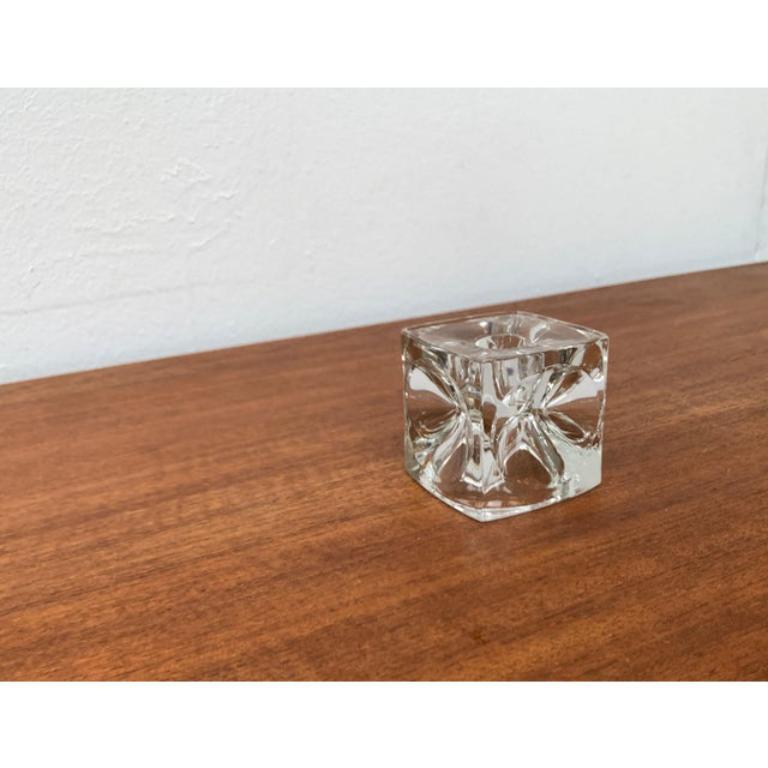 Porte-bougies cubiques de glace allemandes en verre de Peill & Putzler, 1970 en vente 4