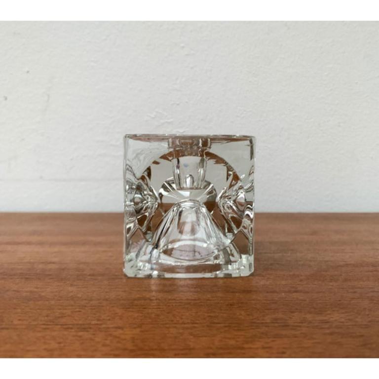 Porte-bougies cubiques de glace allemandes en verre de Peill & Putzler, 1970 en vente 5