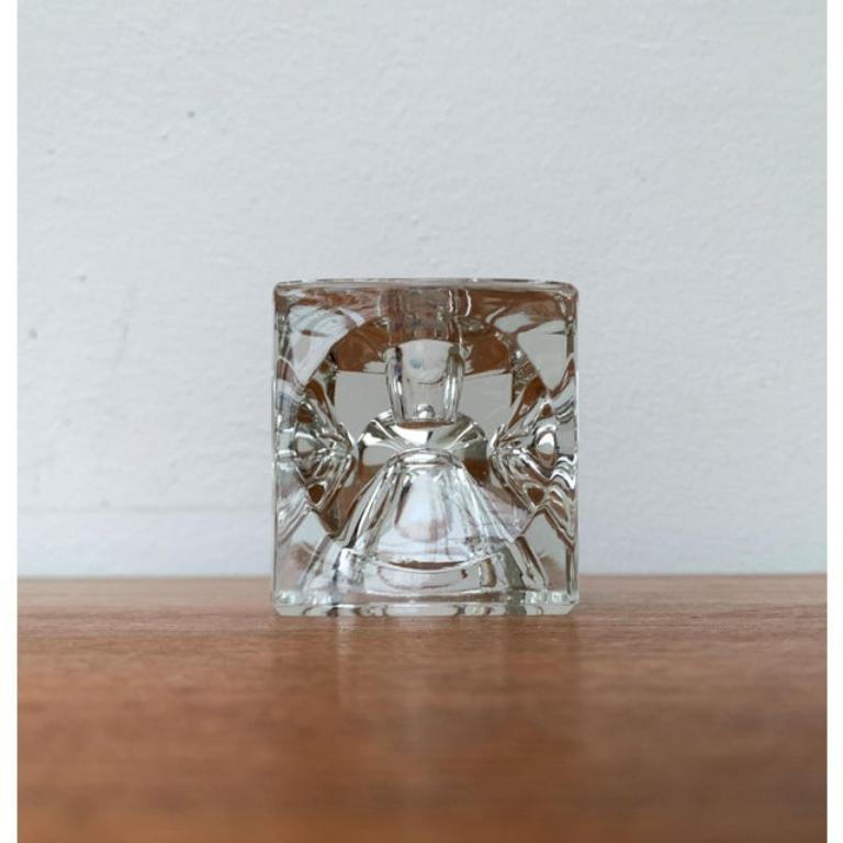 Porte-bougies cubiques de glace allemandes en verre de Peill & Putzler, 1970 en vente 6
