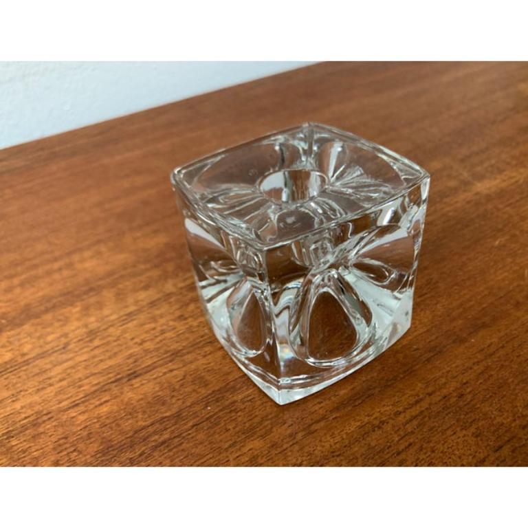 Porte-bougies cubiques de glace allemandes en verre de Peill & Putzler, 1970 Bon état - En vente à Hamburg, DE