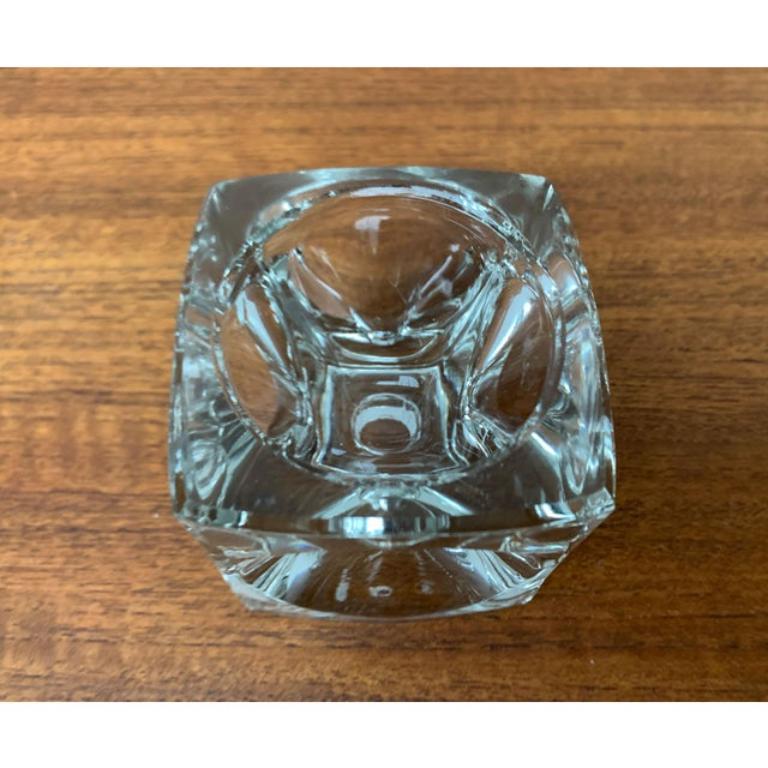 20ième siècle Porte-bougies cubiques de glace allemandes en verre de Peill & Putzler, 1970 en vente