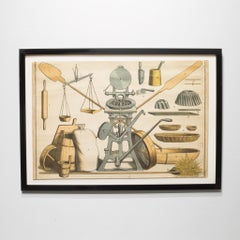 German Industrial Framed Elementary School Scroll, circa 1930  (FREE SHIPPING)