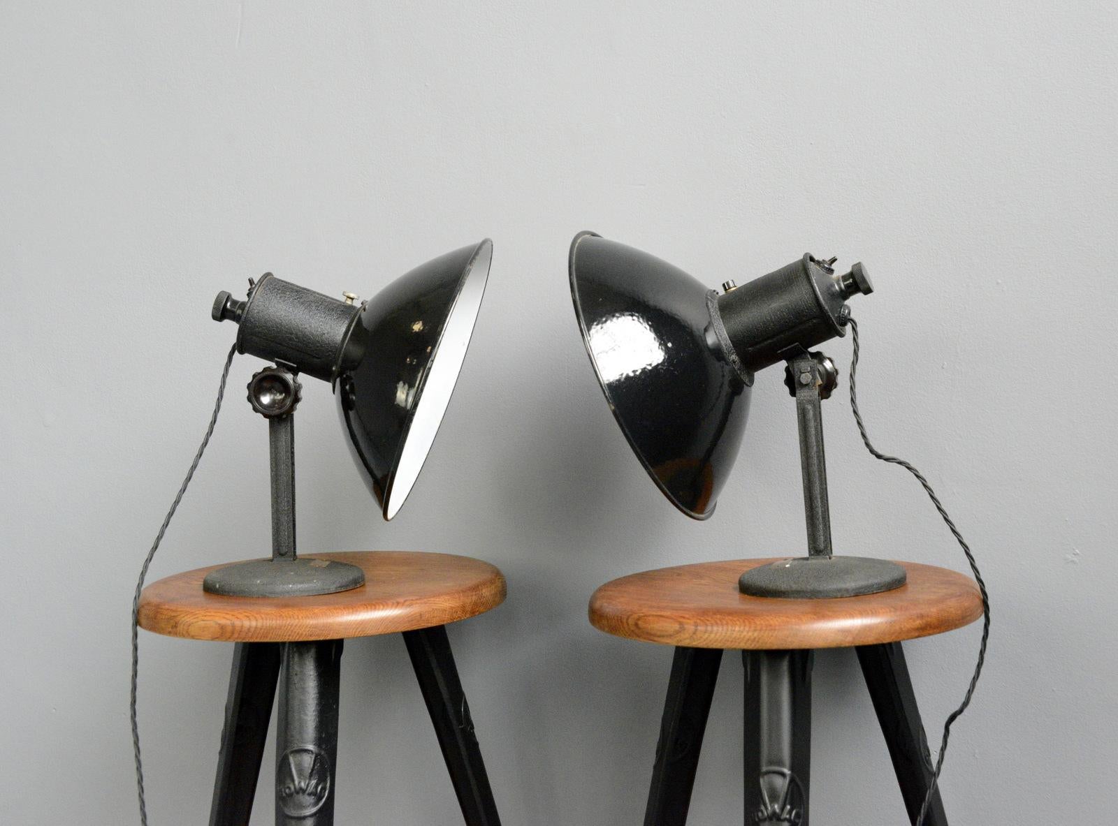 German Industrial Lamps, circa 1950s In Good Condition In Gloucester, GB