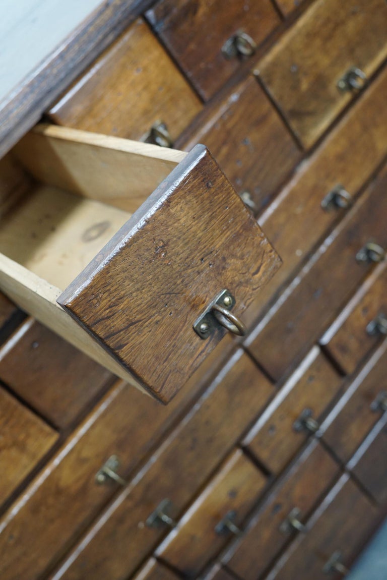 German Industrial Oak and Pine Apothecary Cabinet, 1930s For Sale 10
