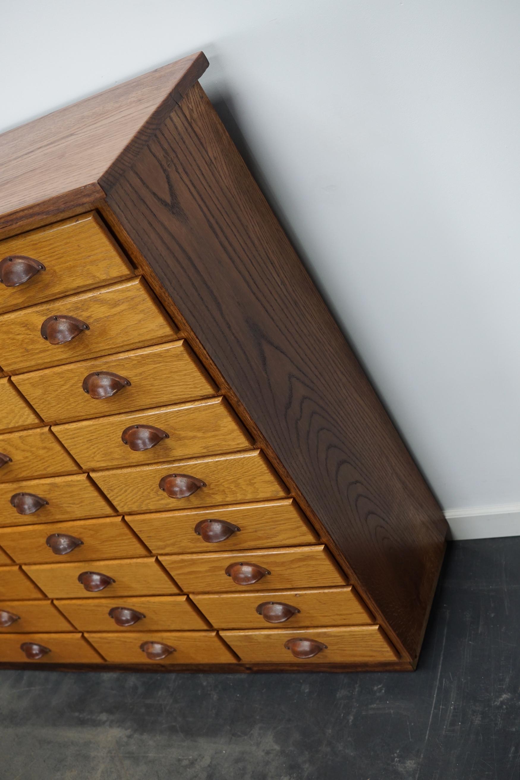 German Industrial Oak Apothecary Cabinet, Mid-20th Century For Sale 12