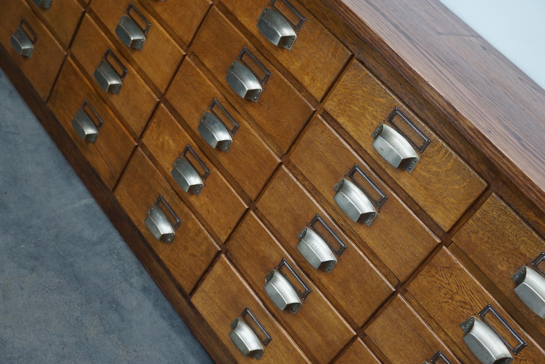 German Industrial Oak Apothecary Cabinet, Mid-20th Century For Sale 2