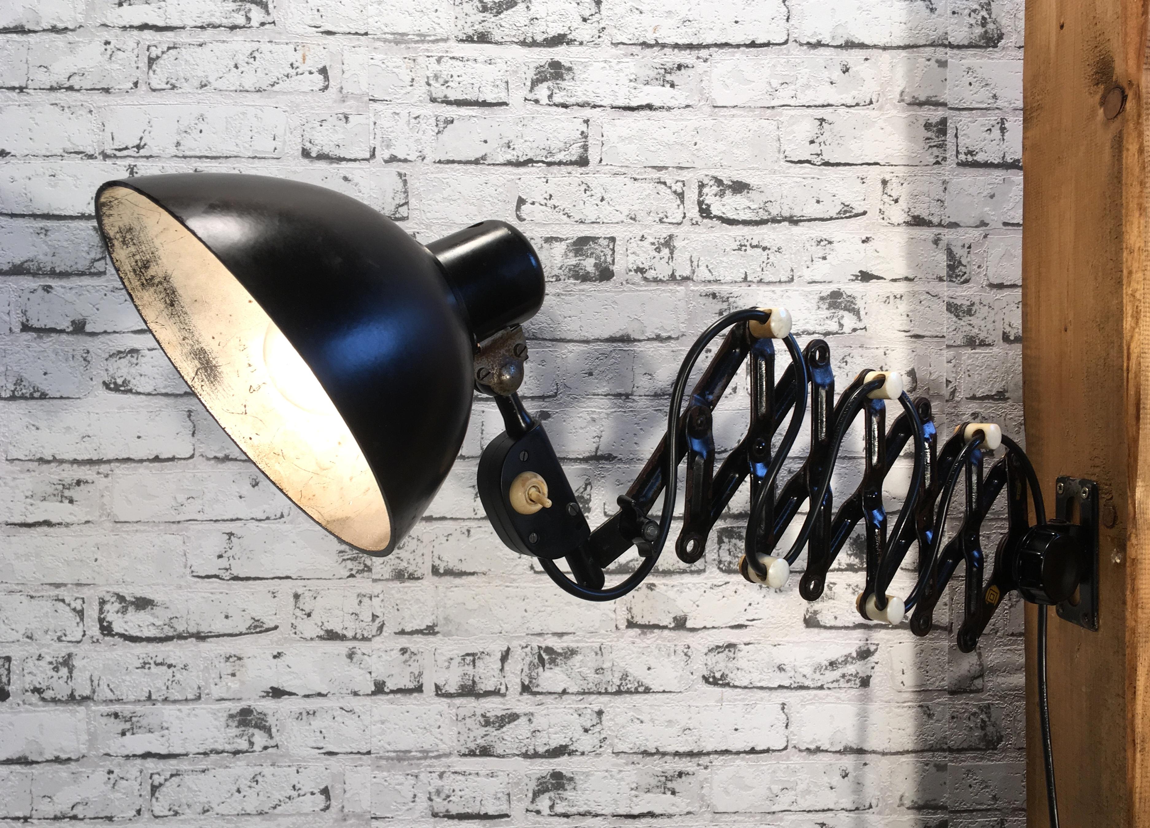 German Industrial Scissor Lamp from Reif, 1950s 4