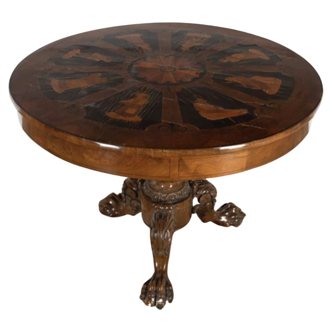 German Inlaid Mahogany Centre Table For Sale