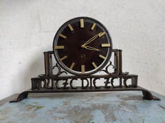 german iron table clock from the 30s