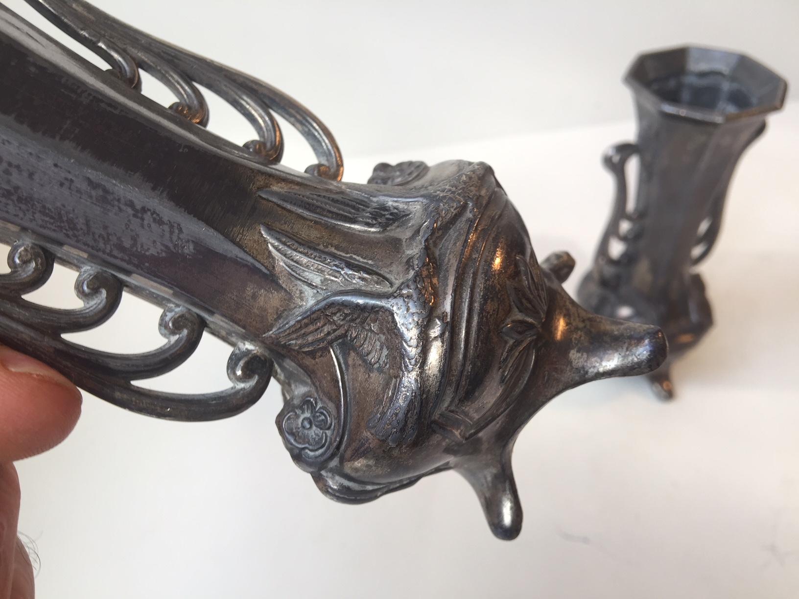 German Jugend Pewter Vases, 1910s In Good Condition In Esbjerg, DK