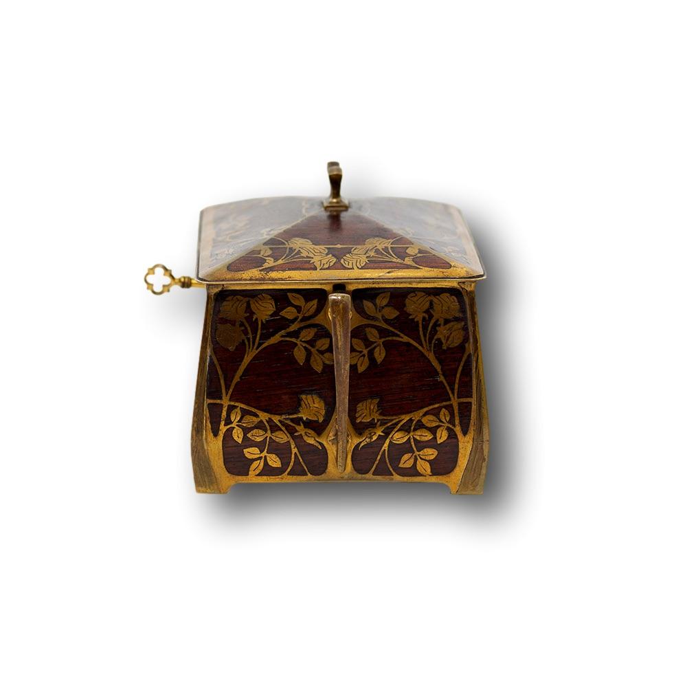 Inlay German Jugendstil Art Nouveau Box Erhard & Sohne For Sale