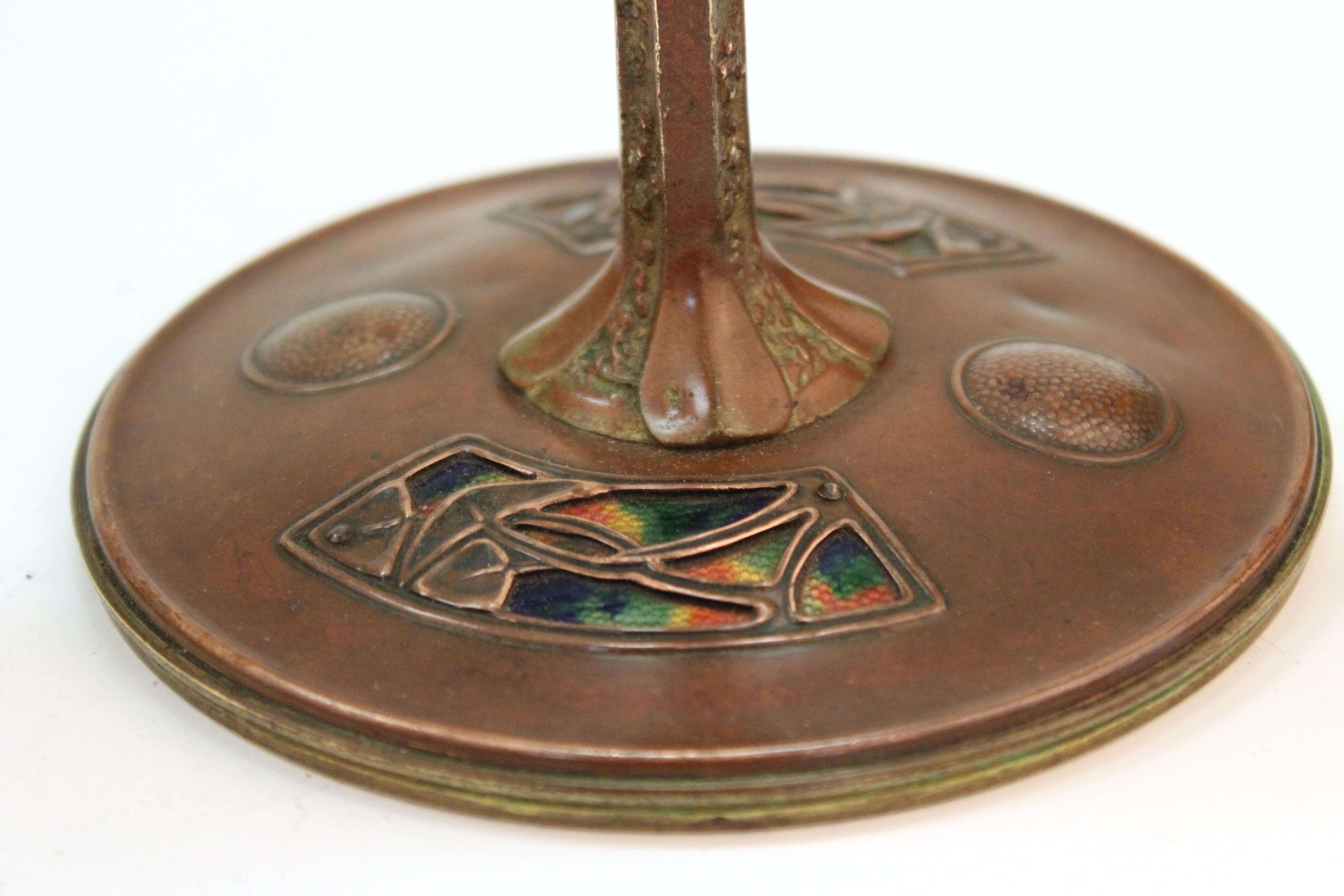 German Jugendstil Enamel Candelabras and Match-Safe 5