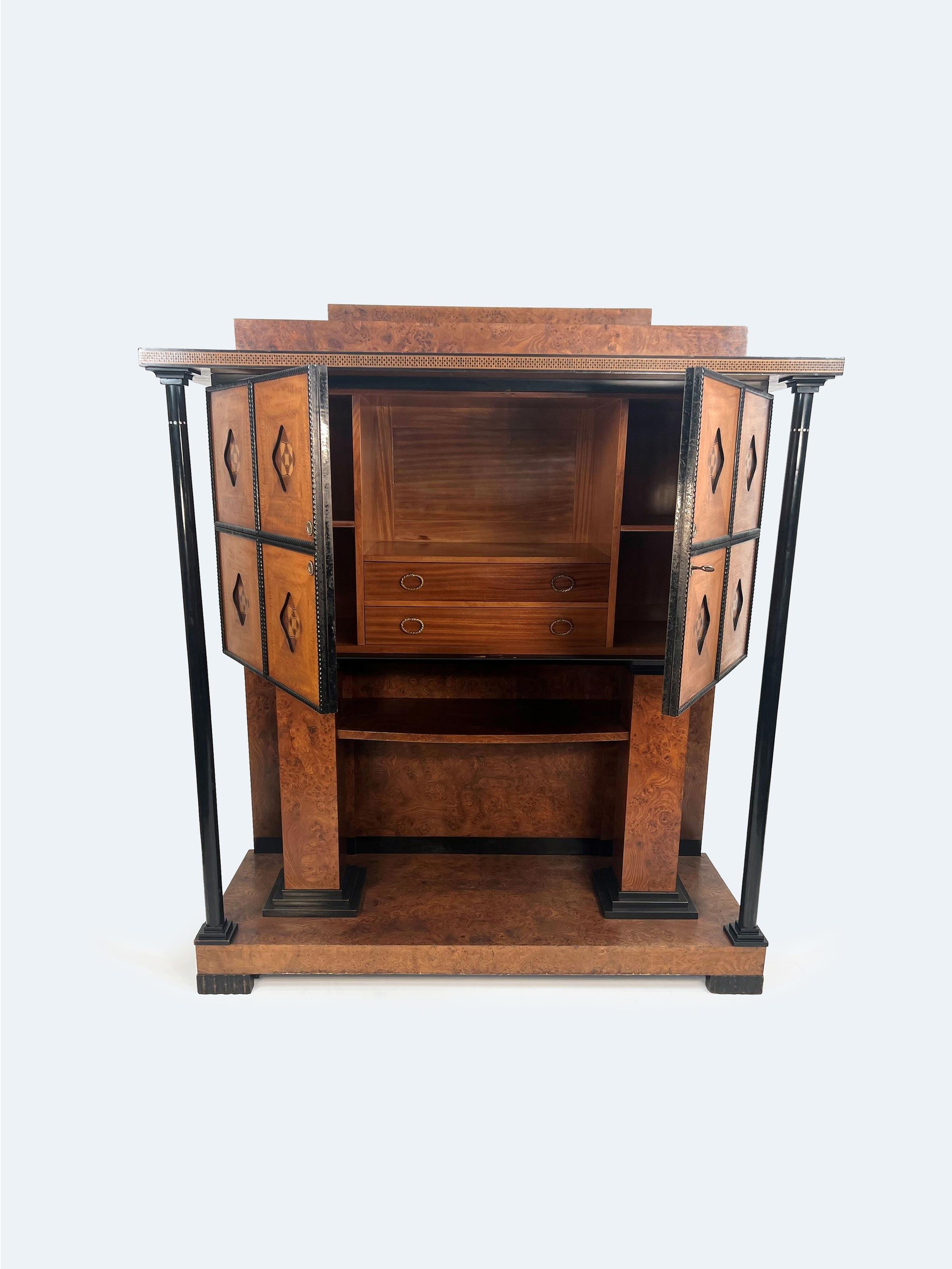 Inlay German Jugendstil Music-Cabinet by Joseph Maria Olbrich For Sale