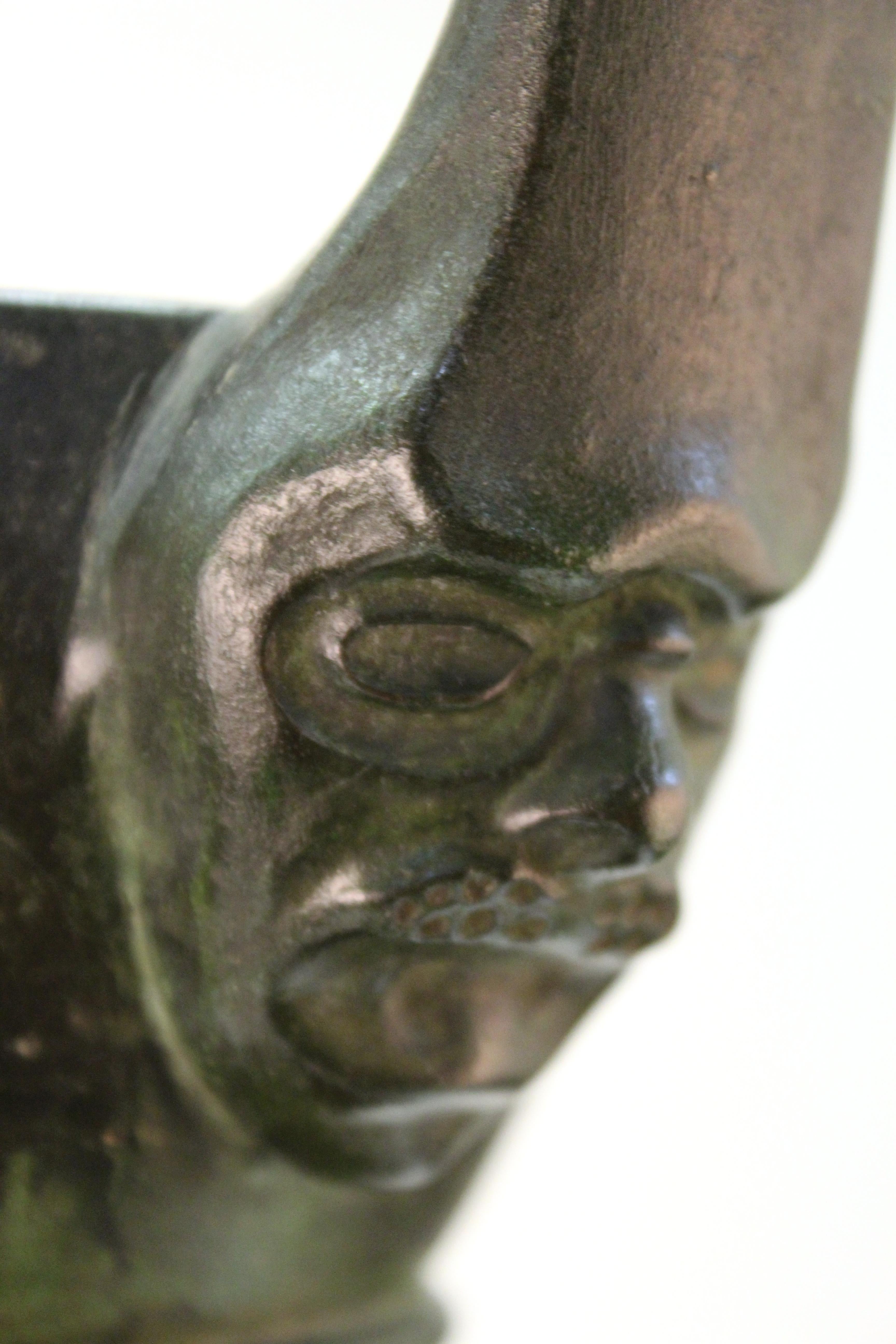 German Jugendstil Period Brass Repoussé Amphora With bronze Detailing For Sale 10