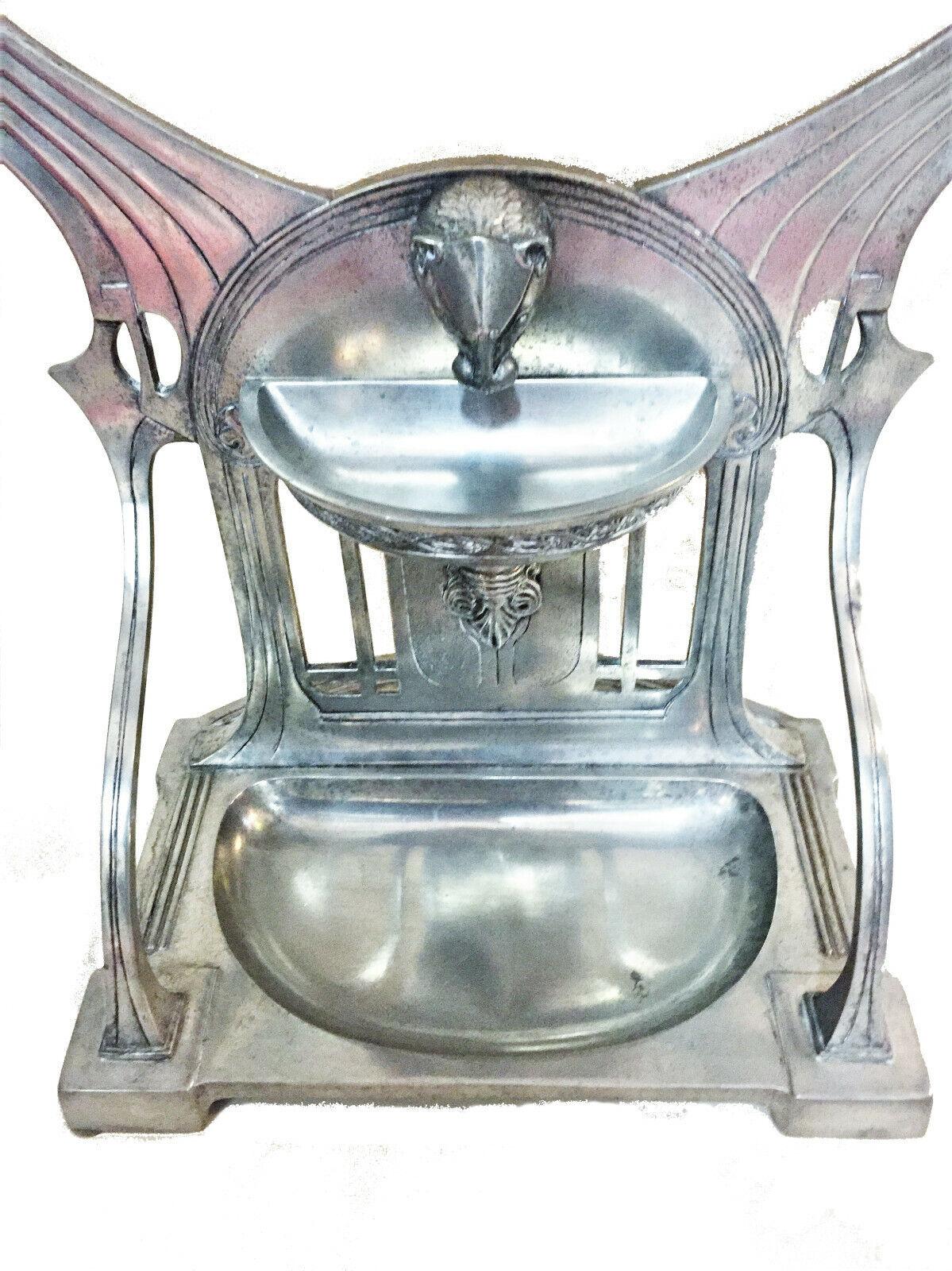 Jugendstil Miroir de table allemand Jugenstil argenté, vers 1900 en vente