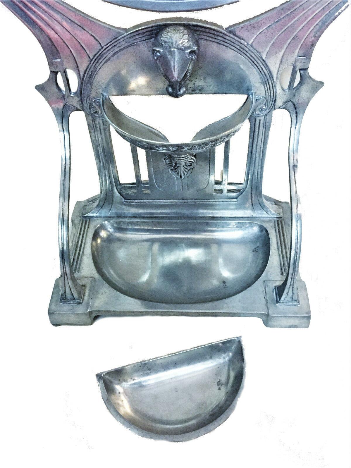 Allemand Miroir de table allemand Jugenstil argenté, vers 1900 en vente
