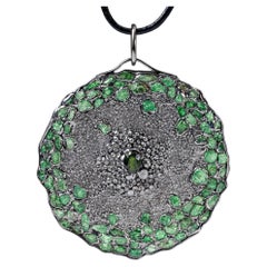 German Kabirski Alfee Singular Edition Chrome Diopside & Tsavorite Pendant