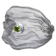 German Kabirski Amiya Limited Edition Peridot Silver 
Titanium Mesh Bracelet