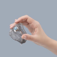 German Kabirski Awai Limitierte Auflage Blautopas Silber & Titan Mesh-Armband