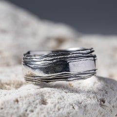 Bague en argent 925 Kabirski Dryas Oxidized Thin Layered Silver