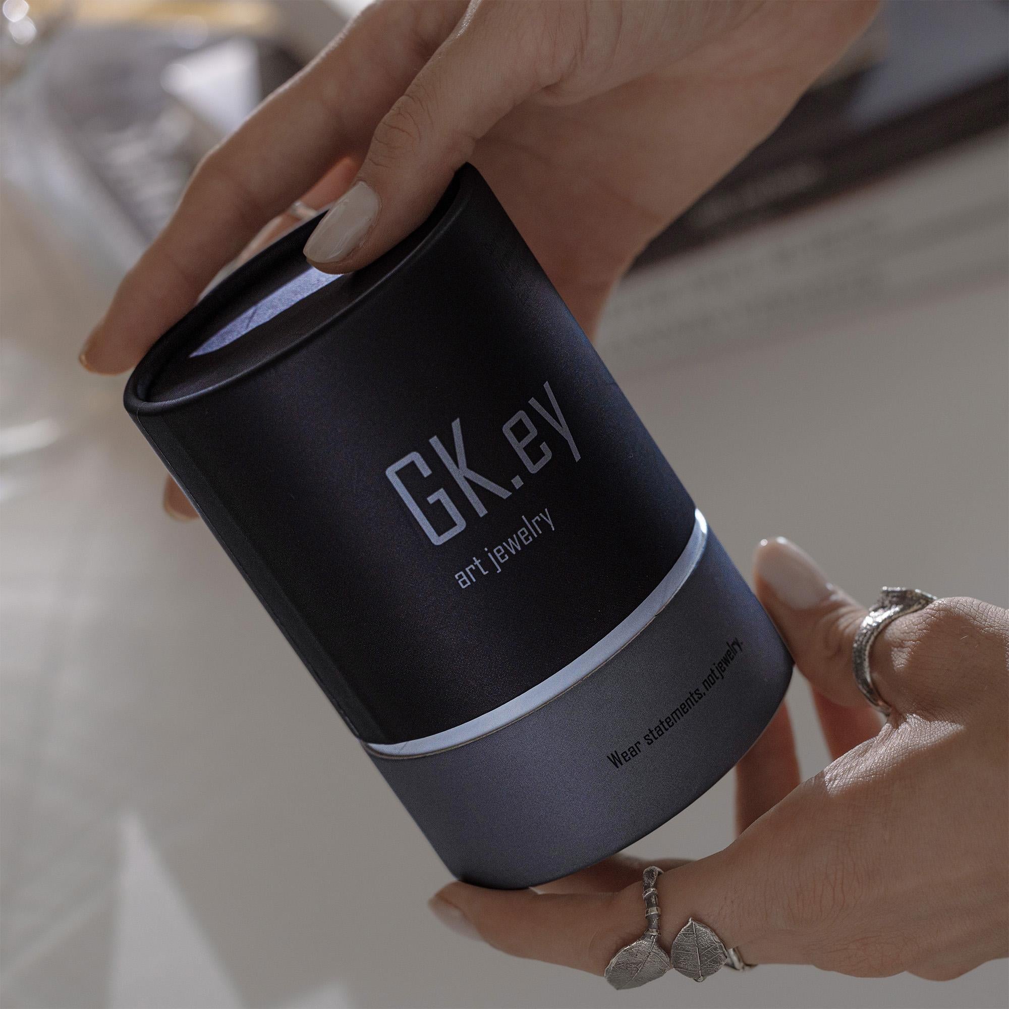 German Kabirski Espalier Silber & Titanium Mesh Armband mit rohem Saphir im Angebot 5