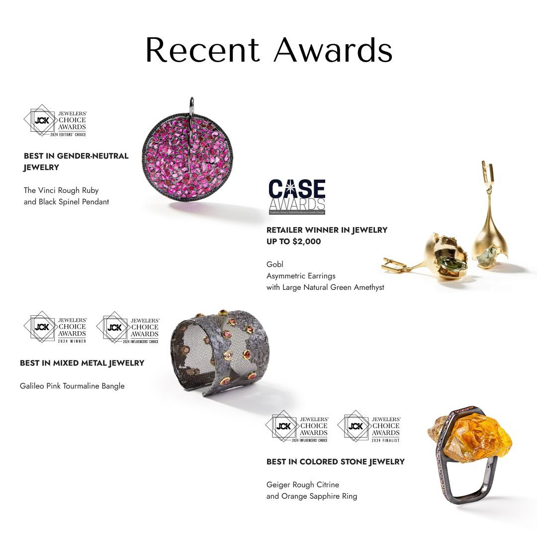 German Kabirski Espalier Silber & Titanium Mesh Armband mit rohem Saphir im Angebot 3