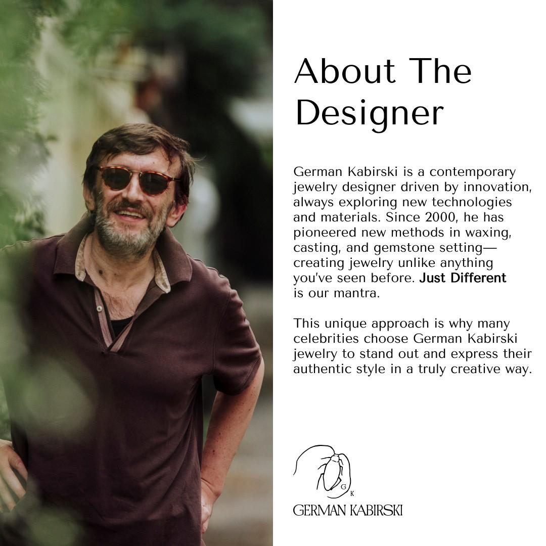 German Kabirski Gaiete Silber Ring mit natürlichem Roh-Rubin für Damen oder Herren im Angebot