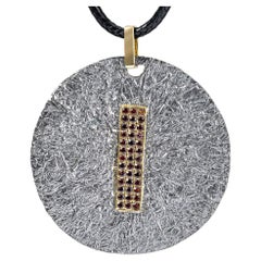German Kabirski Hector Singular Edition Silver Pendant with Red Garnet