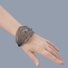 German Kabirski Imge Limitierte Auflage Blautopas Silber & Titanium Mesh-Armband