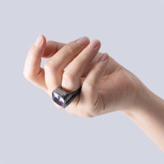 German Kabirski Jabbah Singular Edition Silver Ring with Amethyst & Spinel (bague en argent avec améthyste et spinelle)