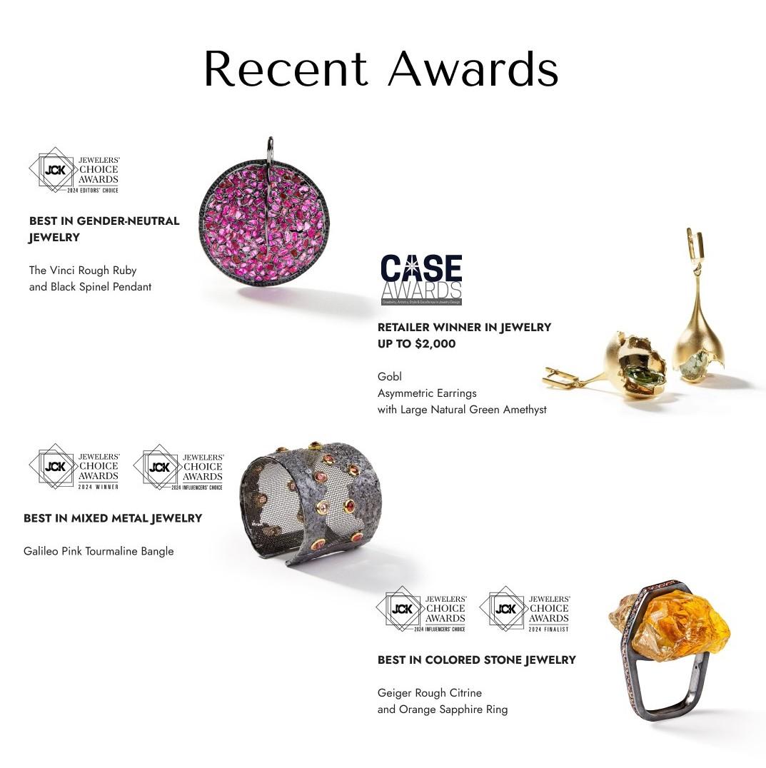 German Kabirski Kelea Rough Garnet Gold Plated Silver Ring en vente 4