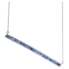 German Kabirski Lithos Artisan Raw Blue Sapphires Silver Necklace