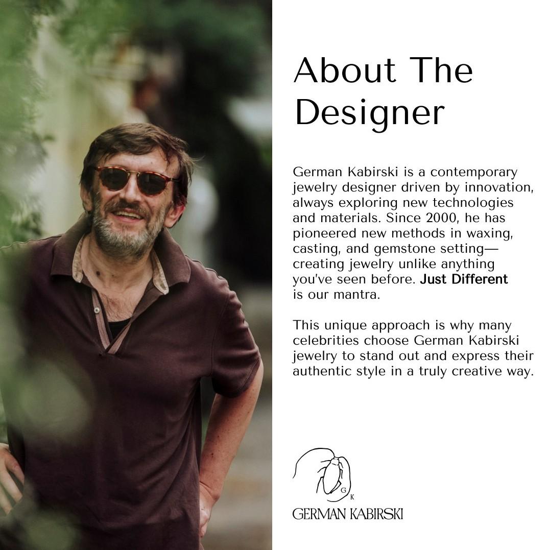 German Kabirski Livia Icono Rubí en bruto Anillo de plata chapado en oro en venta 3